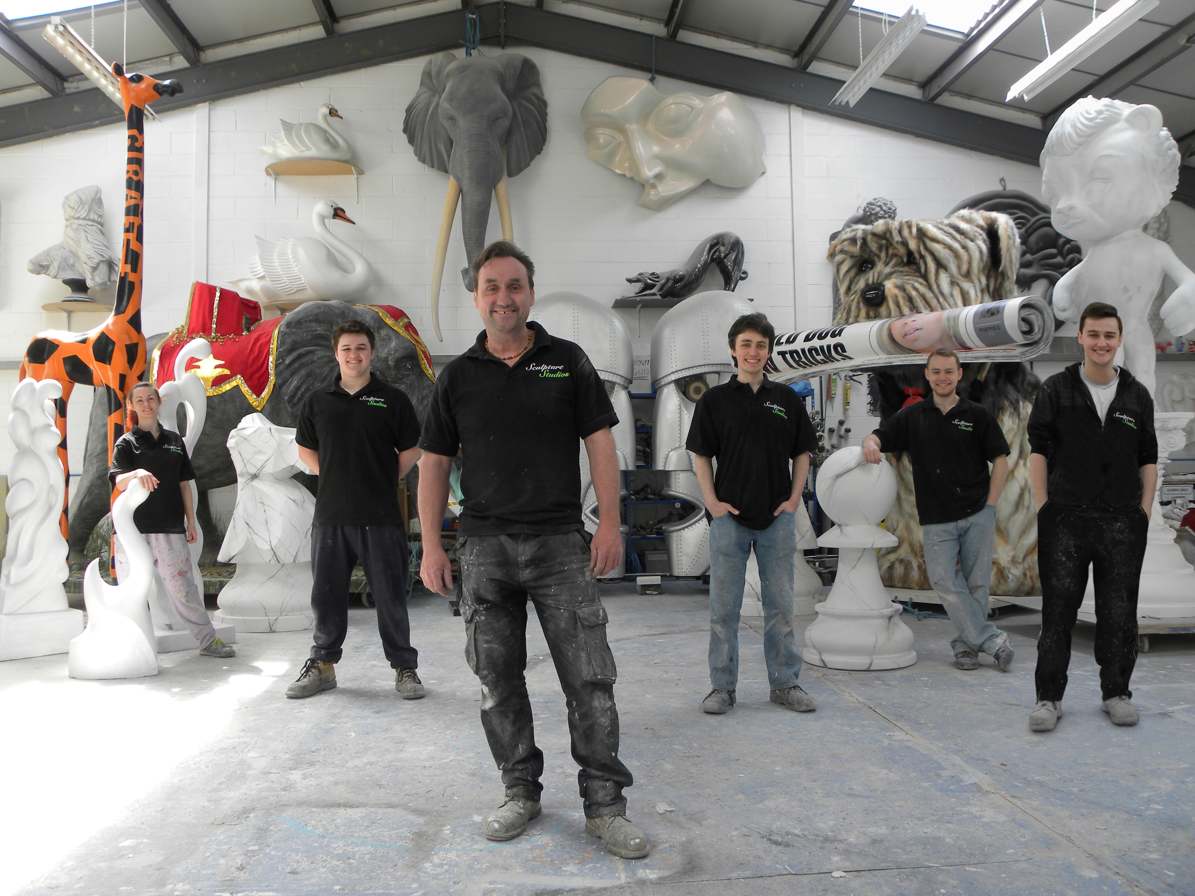 Aden Hynes Sculpture Studios team